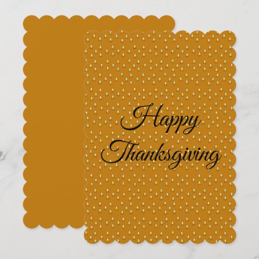 Invitation Happy Thanksgiving (Devant / Derrière)