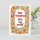 Invitation Happy Thanksgiving template (Debout devant)