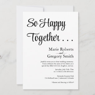 Invitation Happy Together : Un Mariage simple et doux