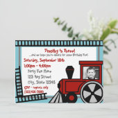 Invitation Happy Tracks Railroad Invitation/ Red (Debout devant)