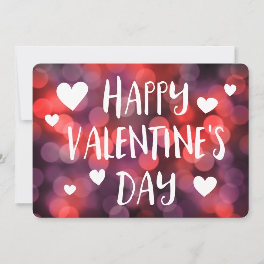 Invitation happy valentines day bokeh (Devant)