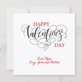 Invitation Happy Valentine's Day Card with Photo (Dos)