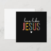 Invitation Happy Valentine's Day Christian Leopard Love Like (Devant / Derrière)