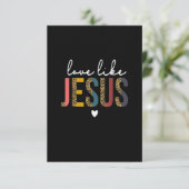 Invitation Happy Valentine's Day Christian Leopard Love Like (Debout devant)