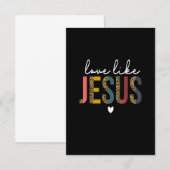 Invitation Happy Valentine's Day Christian Leopard Love Like (Devant / Derrière)