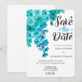 Invitation Happy Wedding Romantic Floral Wedding (Devant / Derrière)