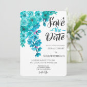 Invitation Happy Wedding Romantic Floral Wedding (Debout devant)