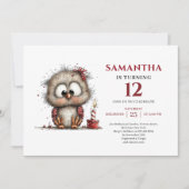 Invitation Happy Whimsical animals Party Theme kids birthday (Devant)
