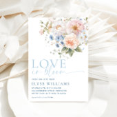 Invitation Hargrove Blue Floral Amour Dans La Fête des mariée