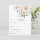 Invitation Hargrove Blue Floral Dîner de répétition (Debout devant)