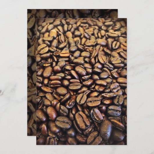 Invitation haricots à café (Devant / Derrière)