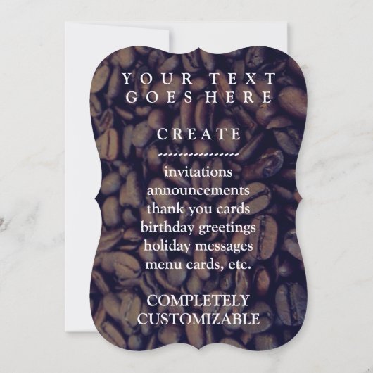 Invitation haricots à café (Dos)