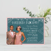 Invitation Harlem Nights Mariage afro-américain Anniversaire (Debout devant)