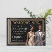 Invitation Harlem Nights Mariage afro-américain Anniversaire (Debout devant)