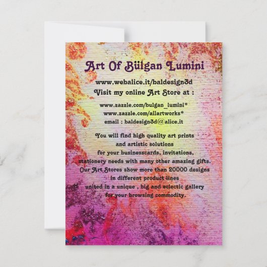 Invitation HARLEQUIN, PIERROT, COLOMBINE Costume de Bal Masqu (Dos)