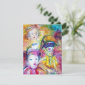 Invitation HARLEQUIN, PIERROT, COLOMBINE Costume de Bal Masqu (Debout devant)