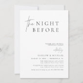 Invitation HARLOIRE Moderne La Nuit Avant Le Dîner De Répétit (Devant)