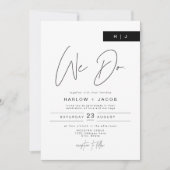 Invitation HARLOW Edgy Bold Modern We Do Photo Mariage (Devant)