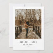 Invitation HARLOW Edgy Bold Modern We Do Photo Mariage (Dos)