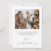 Invitation HARLOW Joy Edgy Modern Arch Photo Holiday Invitati (Dos)