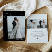 Invitation HARLOW Mariage Elopement Nous Avons Lié Le Noir - 