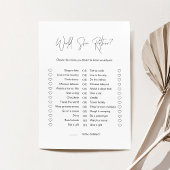 Invitation HARLOW Voudrait-Elle Plutôt Fête des mariées Game