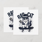 Invitation Harmonie de chat rap (Devant / Derrière)