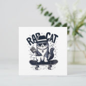 Invitation Harmonie de chat rap (Debout devant)