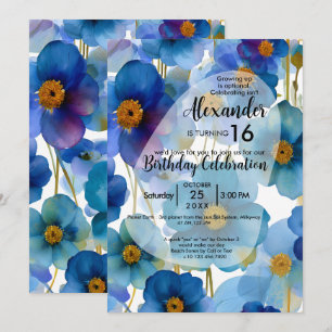 Invitation Harmonie Florale Dessin de Fleurs Coloré