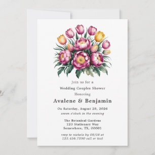 Invitation Harmonie florale vibrante Mariage Couples Douche