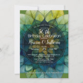 Invitation Harmonie Verdoyante | Mandala de Feuilles (Devant)