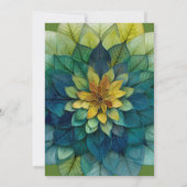 Invitation Harmonie Verdoyante | Mandala de Feuilles (Dos)