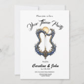 Invitation Harpe céleste au clair de lune – Art de fantasy co (Devant)