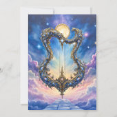 Invitation Harpe céleste au clair de lune – Art de fantasy co (Dos)