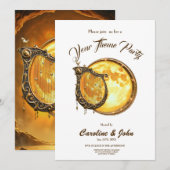 Invitation Harpe céleste de la Lune dorée. (Devant / Derrière)