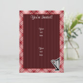 Invitation Harpe rouge de plaid (Debout devant)