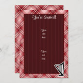 Invitation Harpe rouge de plaid (Devant / Derrière)