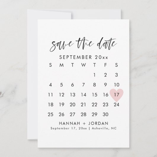 Invitation HARPER calligraphie moderne enregistrer la date In (Devant)