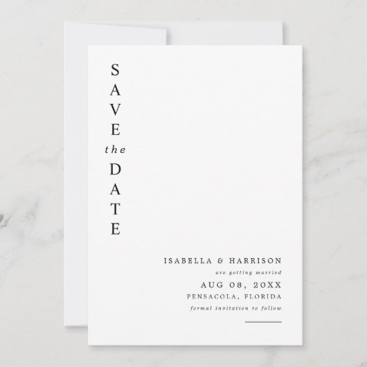 Invitation HARPER moderne simple photo mariage Enregistrer la (Devant)