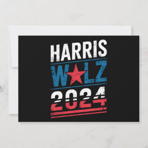 Invitation Harris Waltz 2024 Election Kamala Harris Tim Waltz