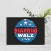 Invitation Harris Walz 2024 Election Kamala Harris Tim Waltz (Debout devant)