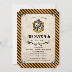 Invitation Harry Potter Anniversaire Hufflepuff