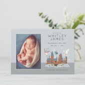 Invitation Harry Potter | Annonce de naissance du château de  (Debout devant)