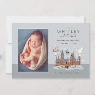 Invitation Harry Potter | Annonce de naissance du château de 