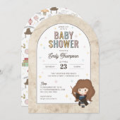 Invitation Harry Potter | Baby shower Assistant Chibi Hermion (Devant / Derrière)