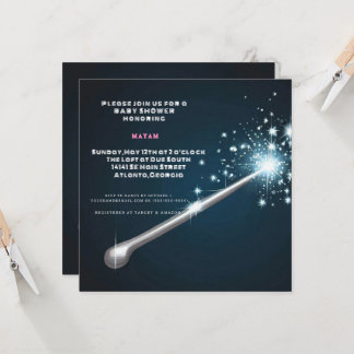 Invitation Harry Potter | Baby Shower baguette magique