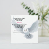 Invitation Harry Potter | Baby Shower Chouette Blanche (Debout devant)