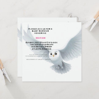 Invitation Harry Potter | Baby Shower Chouette Blanche