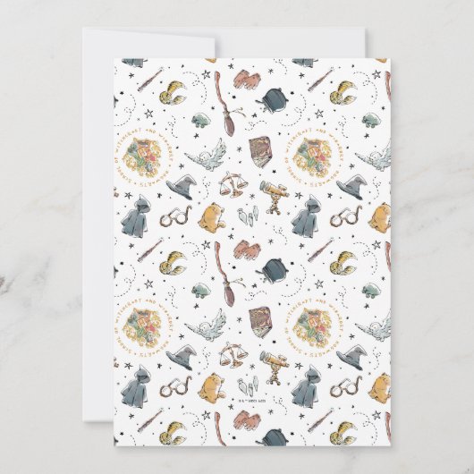 Invitation Harry Potter | Baby shower Cimier de Poudlard (Dos)