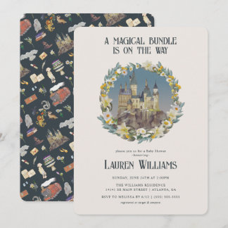 Invitation Harry Potter | Baby shower de château magique Hogw